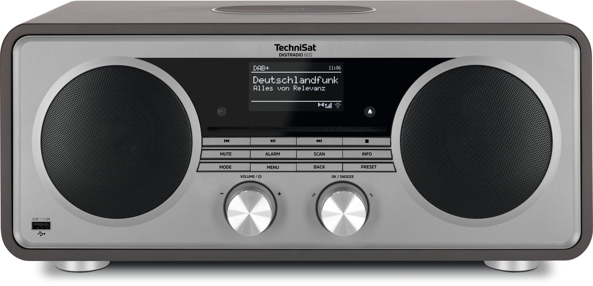 TechniSat DIGITRADIO 602 – DAB-/Internetradio – Tischradio – DAB+, UKW, CD, Bluetooth – Anthrazit