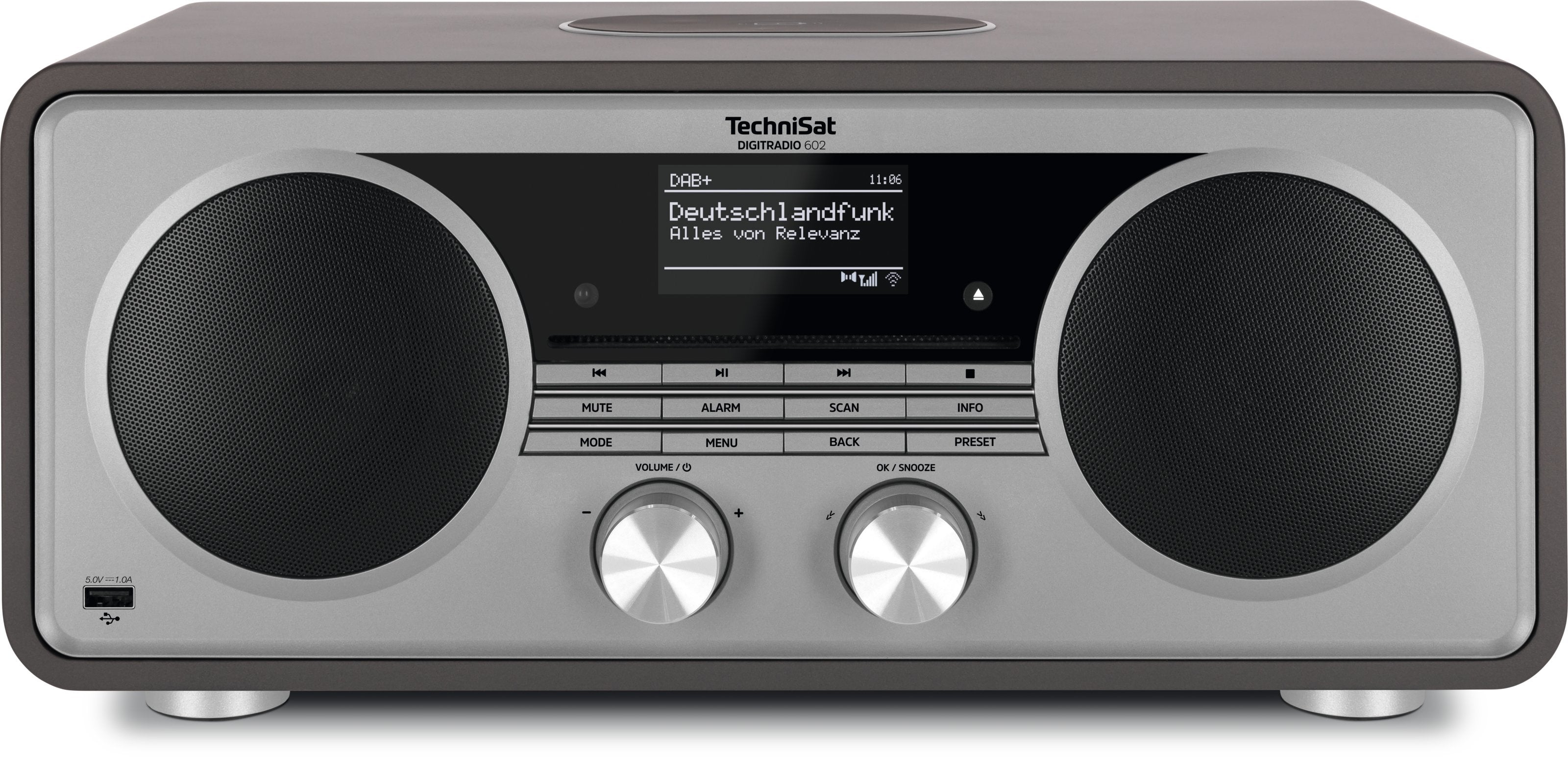 TechniSat DIGITRADIO 602 – DAB-/Internetradio – Tischradio – DAB+, UKW, CD, Bluetooth – Anthrazit