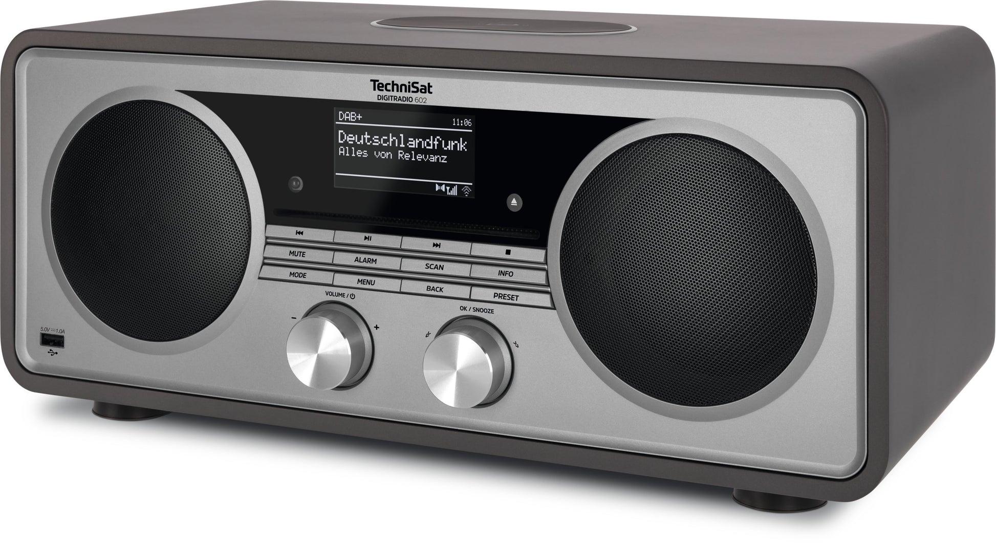 TechniSat DIGITRADIO 602 – DAB-/Internetradio – Tischradio – DAB+, UKW, CD, Bluetooth – Anthrazit