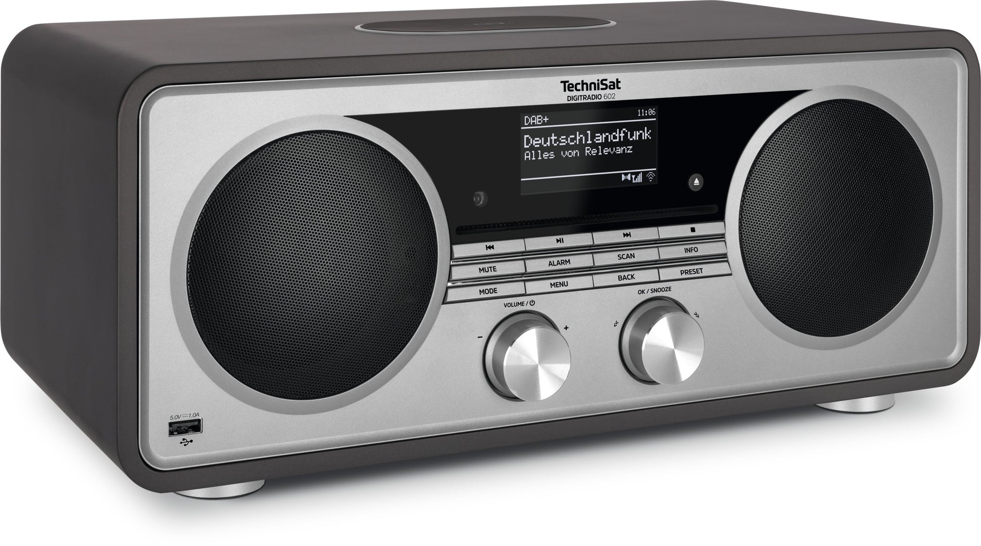 TechniSat DIGITRADIO 602 – DAB-/Internetradio – Tischradio – DAB+, UKW, CD, Bluetooth – Anthrazit