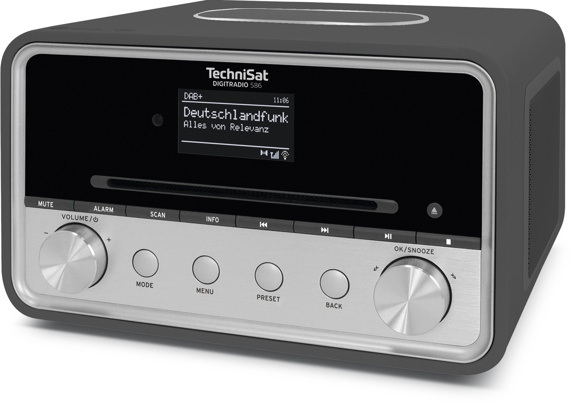TechniSat DigitRadio 586 – DAB-/Internetradio – Tischradio – DAB+, UKW, Bluetooth, WLAN, Spotify – Anthrazit