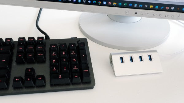 EXSYS EX-1134-2 USB-Hub – USB-C, 4× USB-A, für Windows/Mac