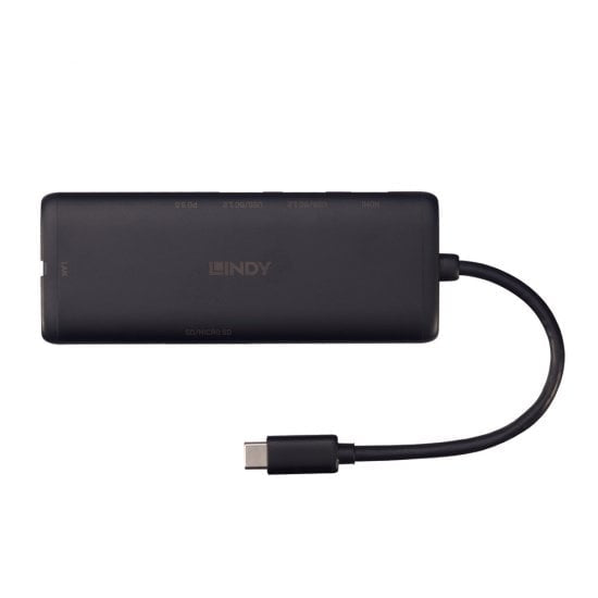 Lindy Dockingstation – USB-C, 1× HDMI, 3× USB-A, 100 W PD, GbE, SD/microSD