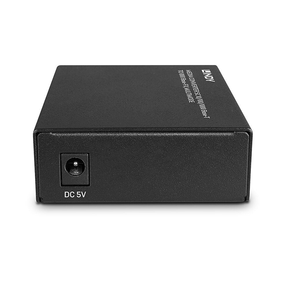 Lindy 25119 Media Converter – 1× 1G RJ‑45, 2× SC (Multimode, 850 nm, bis 550 m), schwarz