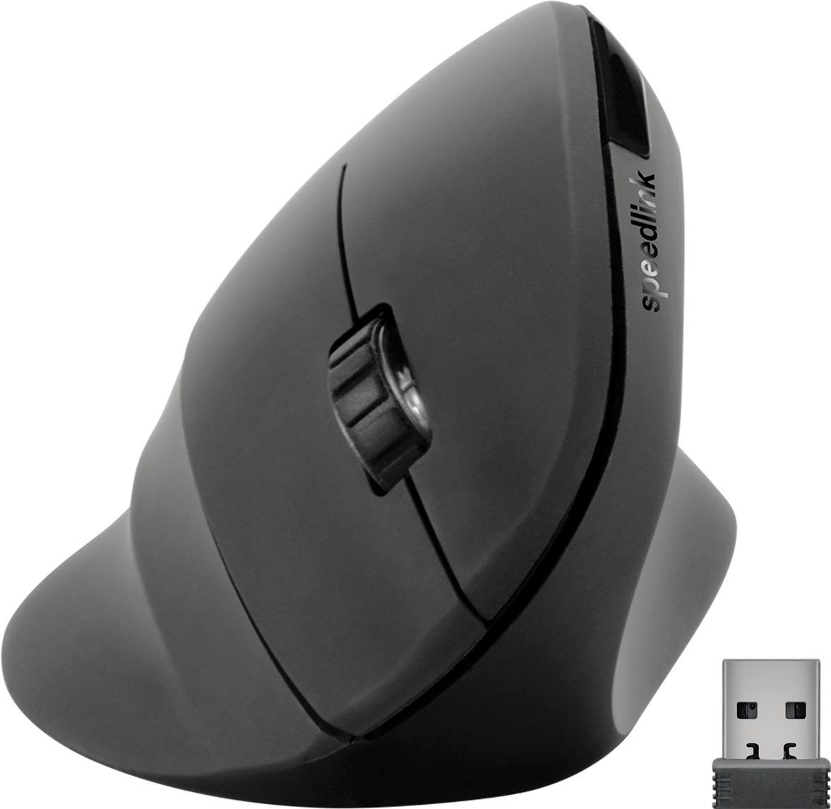 SPEEDLINK PIAVO – Vertikale Maus – Kabellos (2,4 GHz), rechts, Schwarz