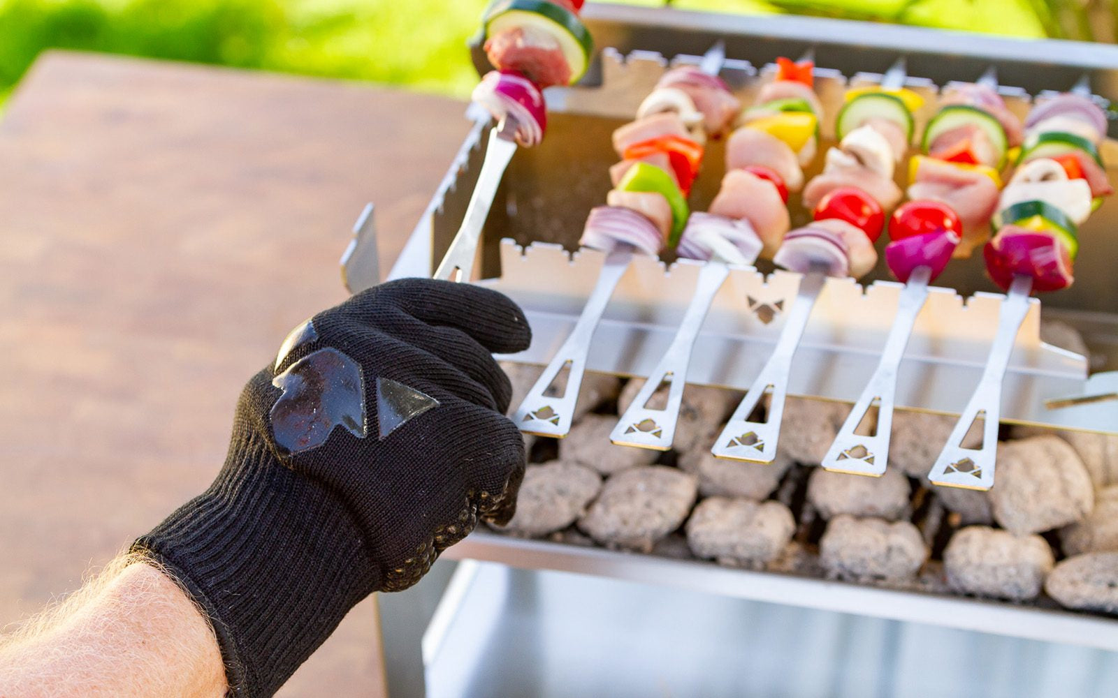 FENNEK Grillhandschuhe – Einheitsgrösse – Aramid/Silikon, Schwarz, Hitzebeständig bis 500 °C