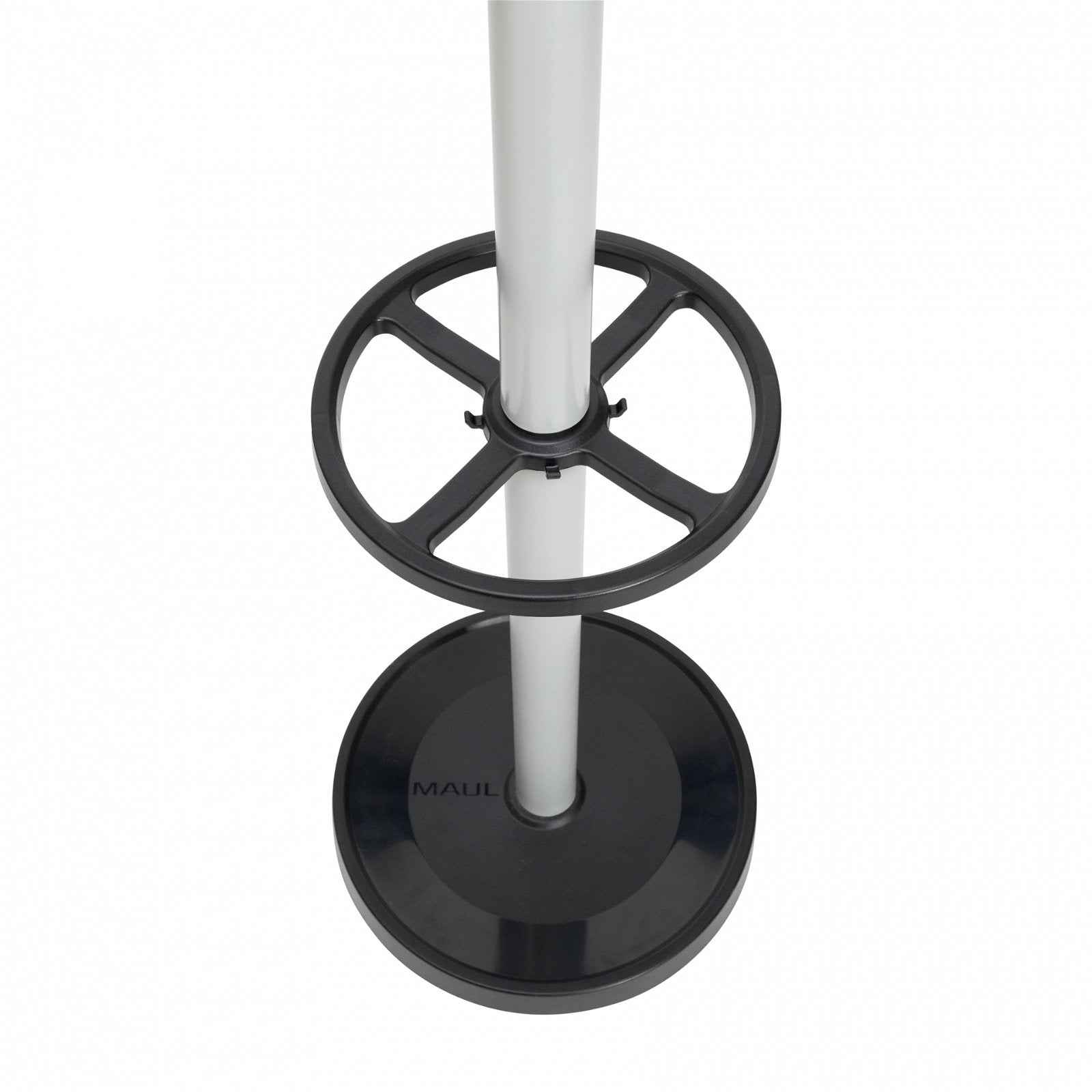 Maul Garderobenständer Caligo – Stahl, Silber, 172,5 cm, 20 Haken, mit Schirmhalter, drehbare Krone