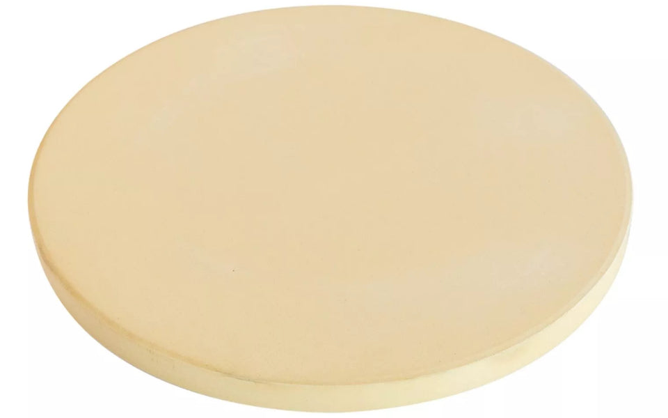 FENNEK Pizzastein Ø 32 × 2 cm, Cordierit, beige, für Holzkohle- und Gasgrills sowie Backofen