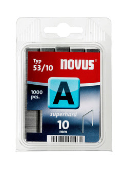 Novus Heftklammern 53/10 – für Novus Heftpistole J-29 – Metall, silber – 1000 Stk.
