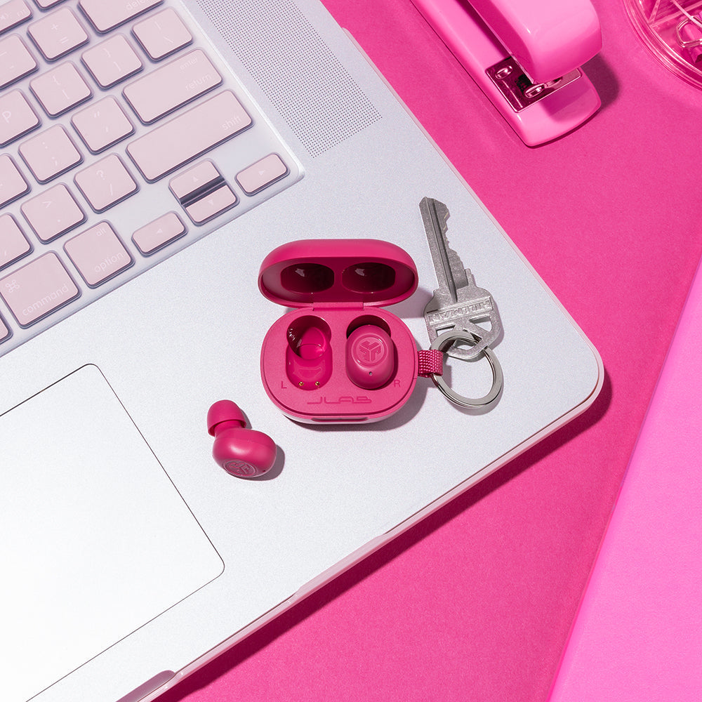 JLab JBuds Mini TWS In-Ear – Stereo, ANC, mit Ladecase, Pink, BT 5.3