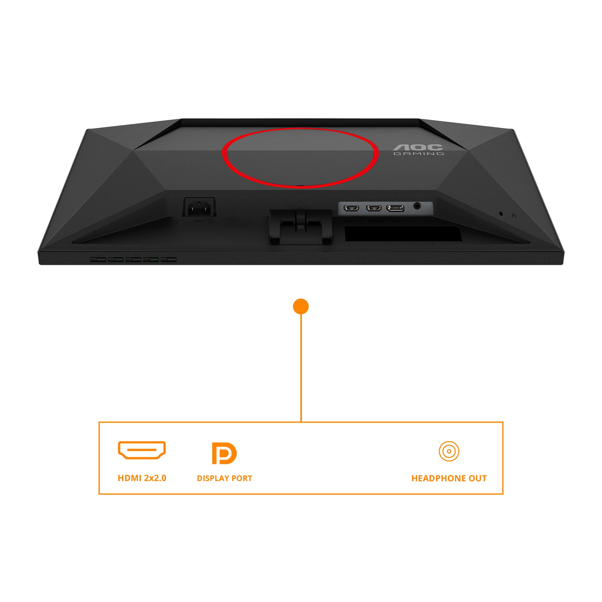 AOC 25G4SRE – Monitor, 24,5" 1920 × 1080 (Full HD), IPS, 310 Hz, G-Sync, Integrierte Lautsprecher, Rot
