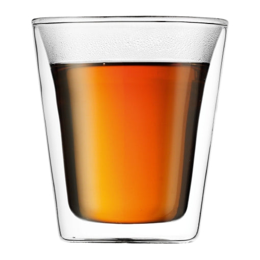 Bodum Thermobecher – 2er Set, 200 ml, Ø 8 cm, Borosilikatglas, doppelwandig, spülmaschinenfest