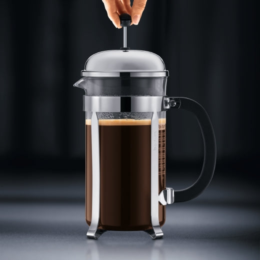 Bodum Chambord French Press / Kaffeebereiter – 1 l, 8 Tassen, Borosilikatglas/Edelstahl
