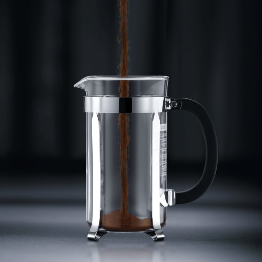Bodum Chambord French Press / Kaffeebereiter – 1 l, 8 Tassen, Borosilikatglas/Edelstahl