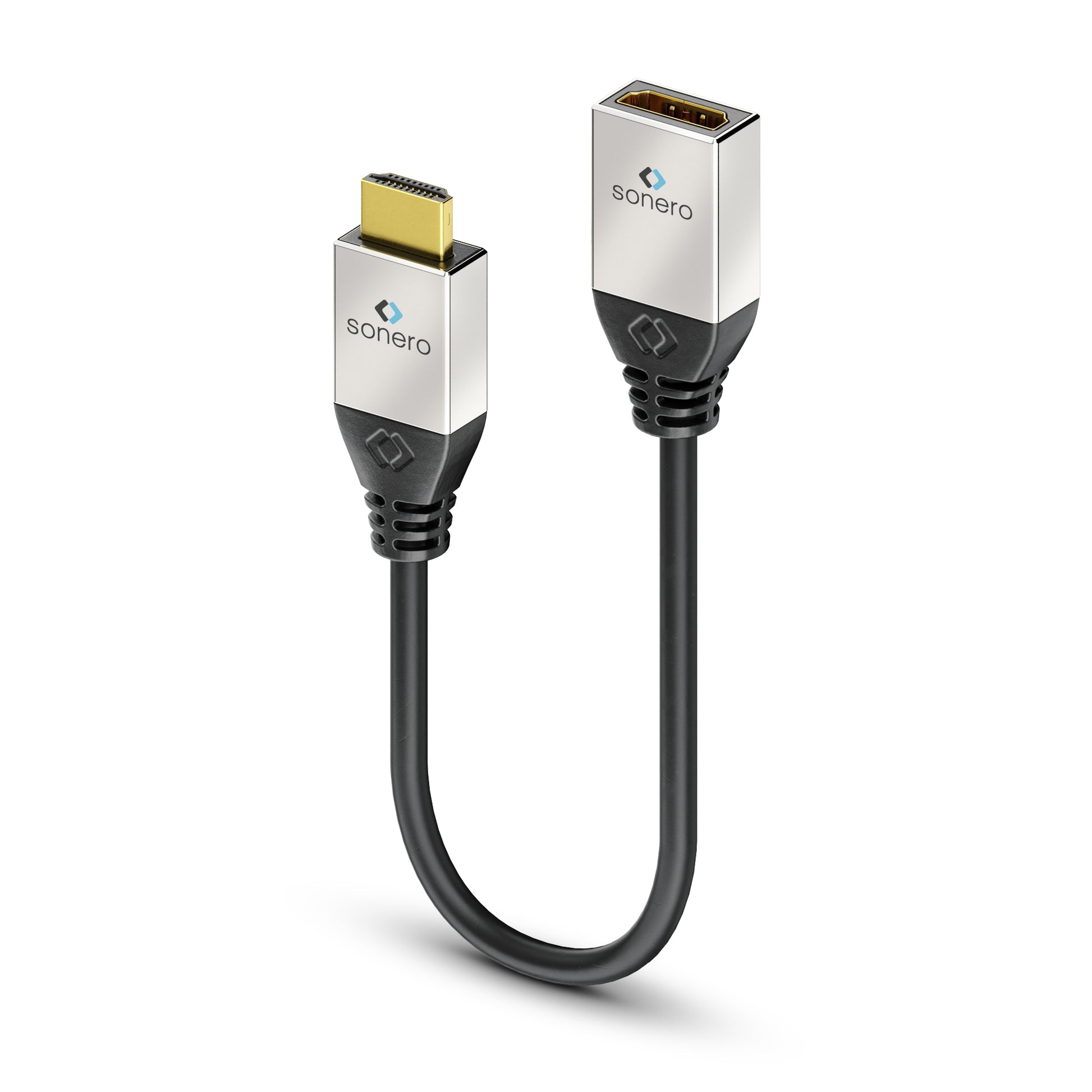 Sonero HDMI Verlängerungskabel HDMI 2.0 4K 60 Hz – 0,25 m – HDR, ARC