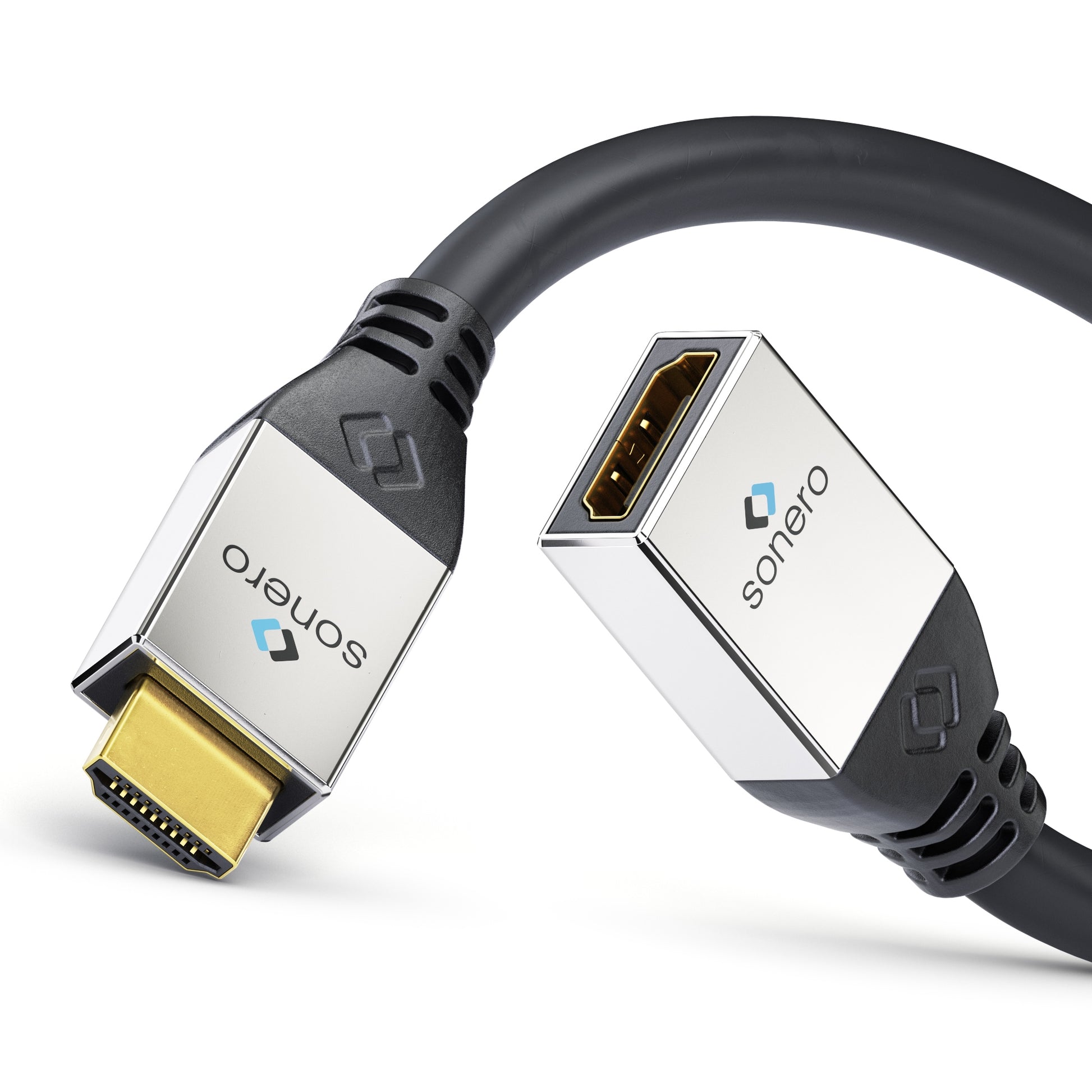 Sonero HDMI Verlängerungskabel HDMI 2.0 4K 60 Hz – 0,25 m – HDR, ARC