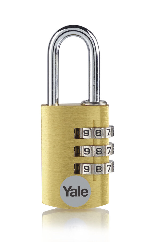 Yale YE3CB Kombinationsschloss – 3-stellig, Aluminium, Innen, Gold