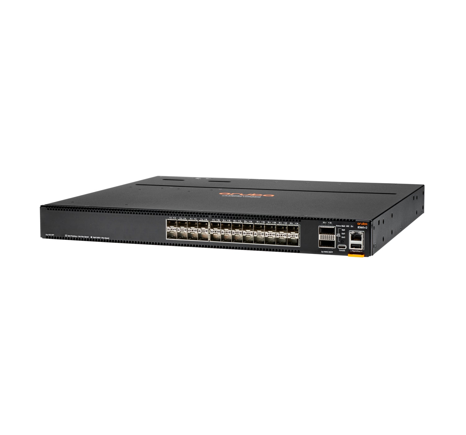 HPE Aruba 8360-24XF2C v2 – Managed Switch – 24×10G SFP+, 2×100G QSFP28, L3, 1U