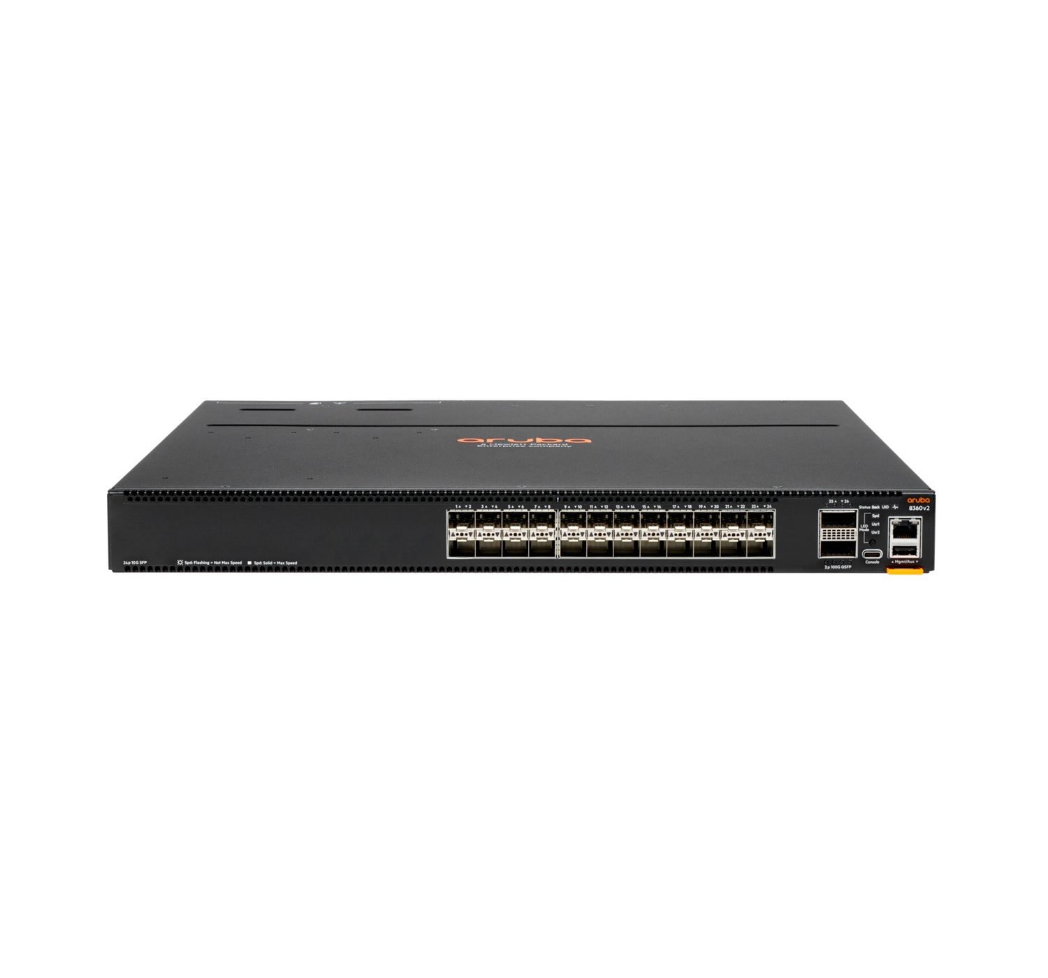 HPE Aruba 8360-24XF2C v2 – Managed Switch – 24×10G SFP+, 2×100G QSFP28, L3, 1U
