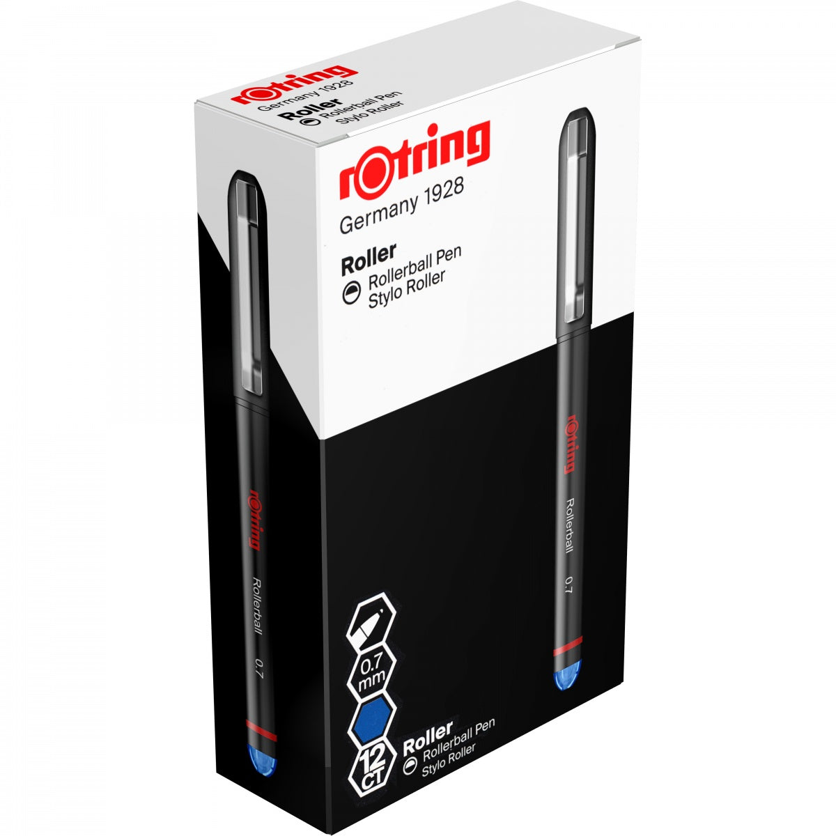 Rotring 2146106 – Tintenroller, 0,7 mm, Blau, mit Kappe, Kunststoff, sortiert