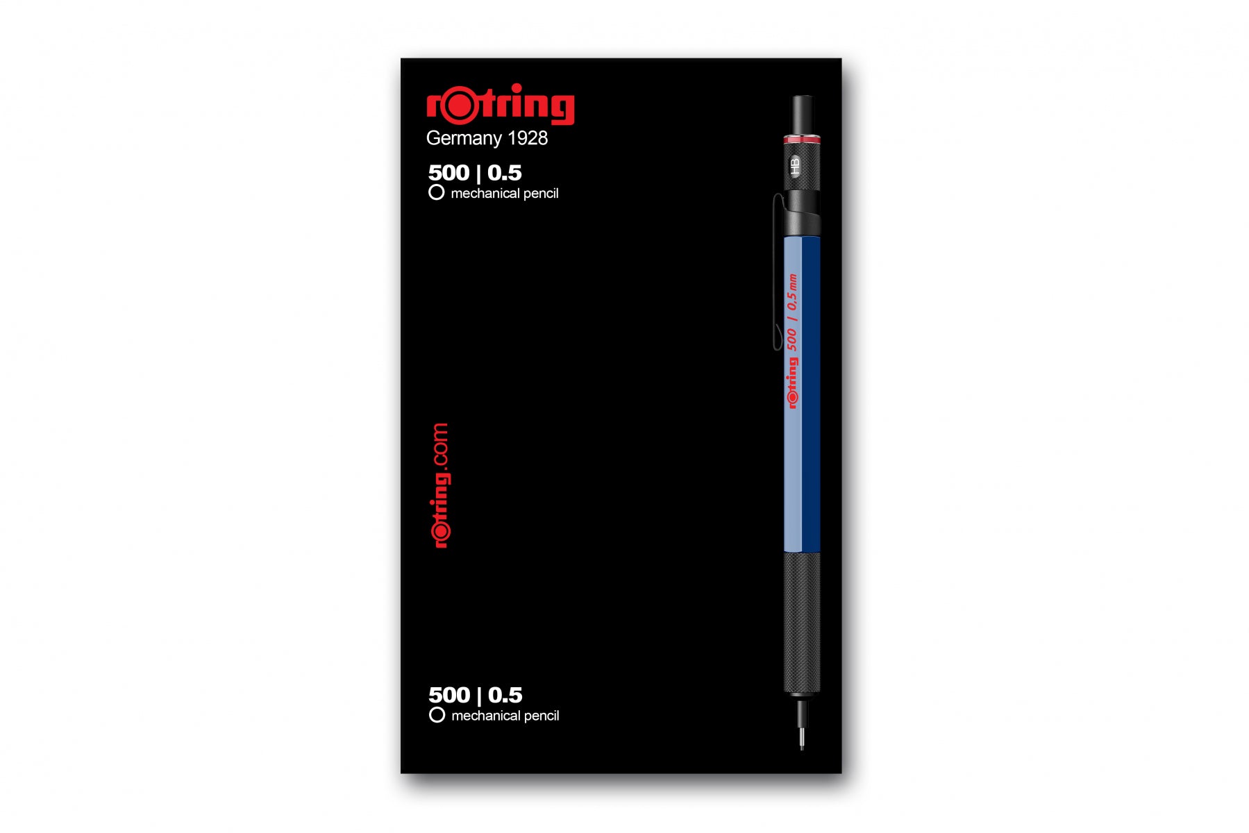 Rotring 500 Druckbleistift – 0,5 mm – Blau – 1er-Pack