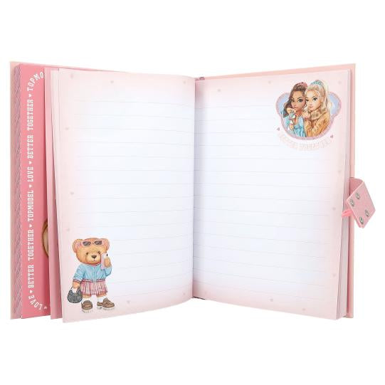 Depesche Top Model Tagebuch – 200 × 145 mm – 80 Seiten – mehrfarbig, Teddy – für Kinder