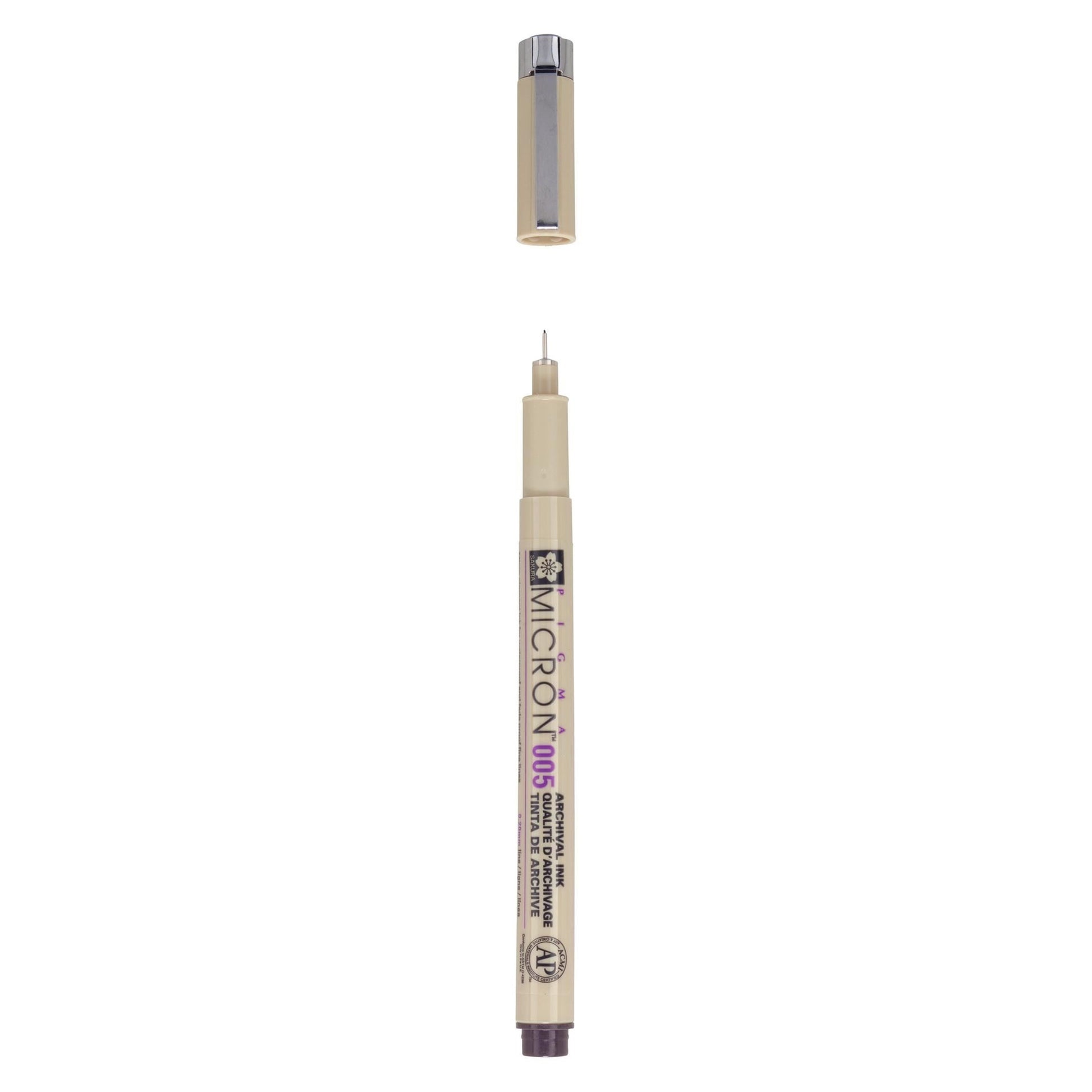 Sakura Pigma Micron Fineliner – 0,2 mm, Sepia, 1 Stk.