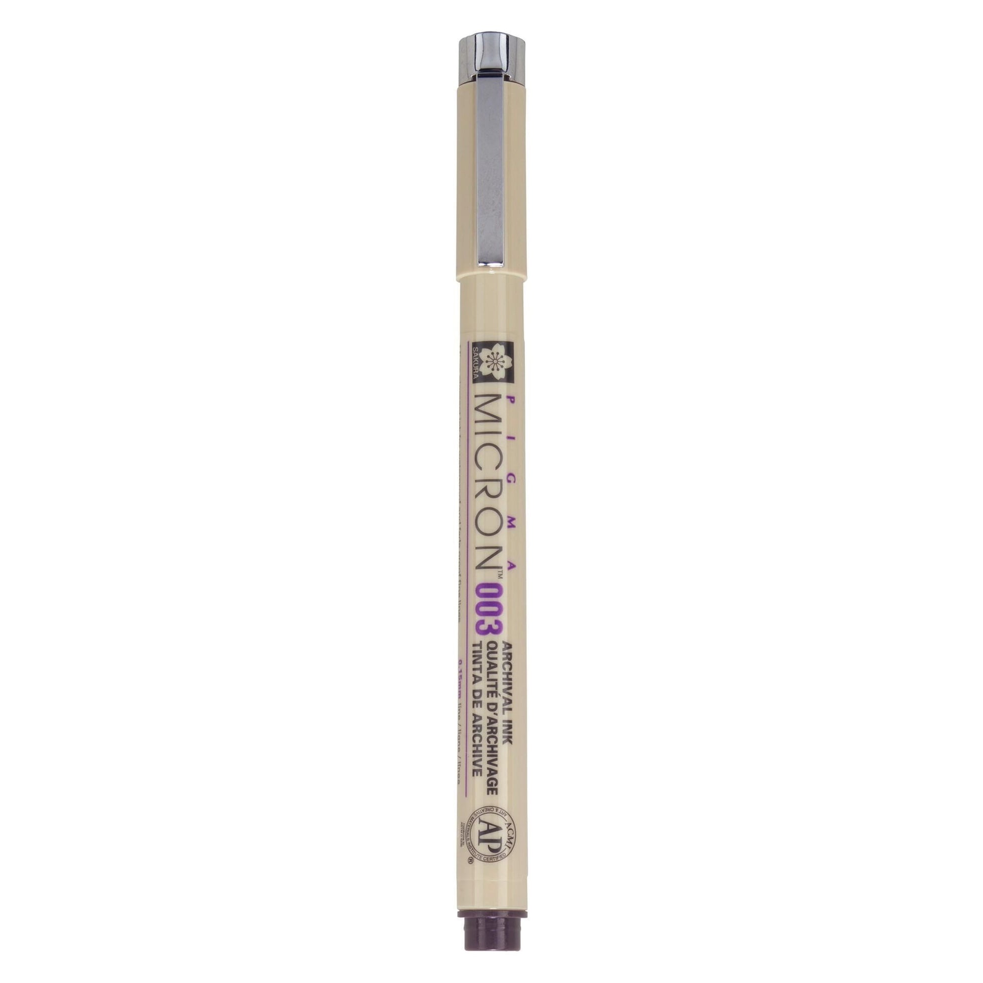 Sakura Pigma Micron 003 Fineliner – 0,15 mm, schwarz, 1 Stk., wasserfest