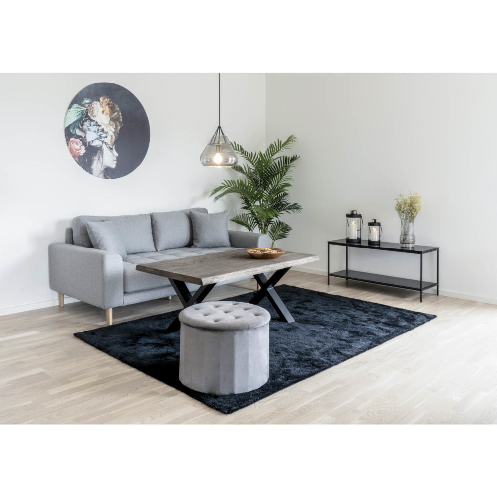 House Nordic TV-Möbel – schwarz, Stahl, 100 × 45 × 36 cm, mit 2 Regalen
