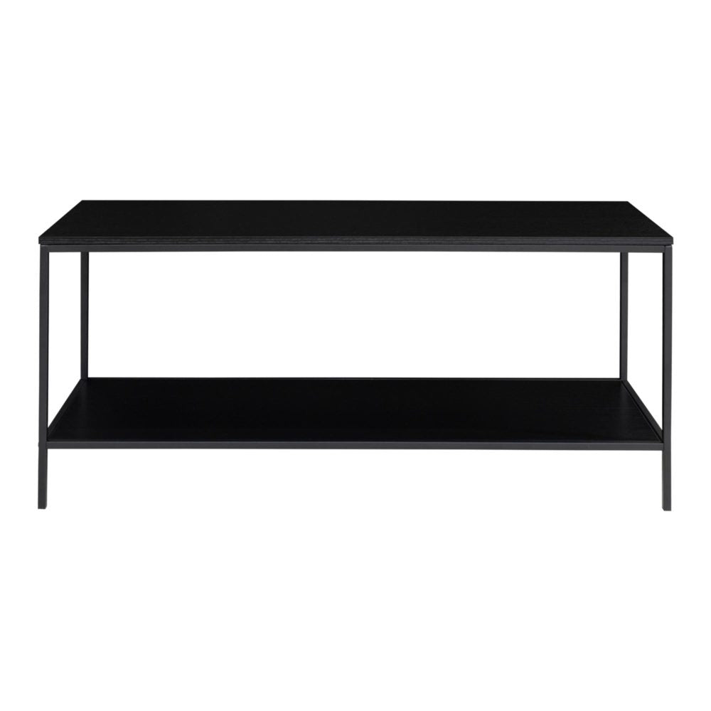House Nordic TV-Möbel – schwarz, Stahl, 100 × 45 × 36 cm, mit 2 Regalen