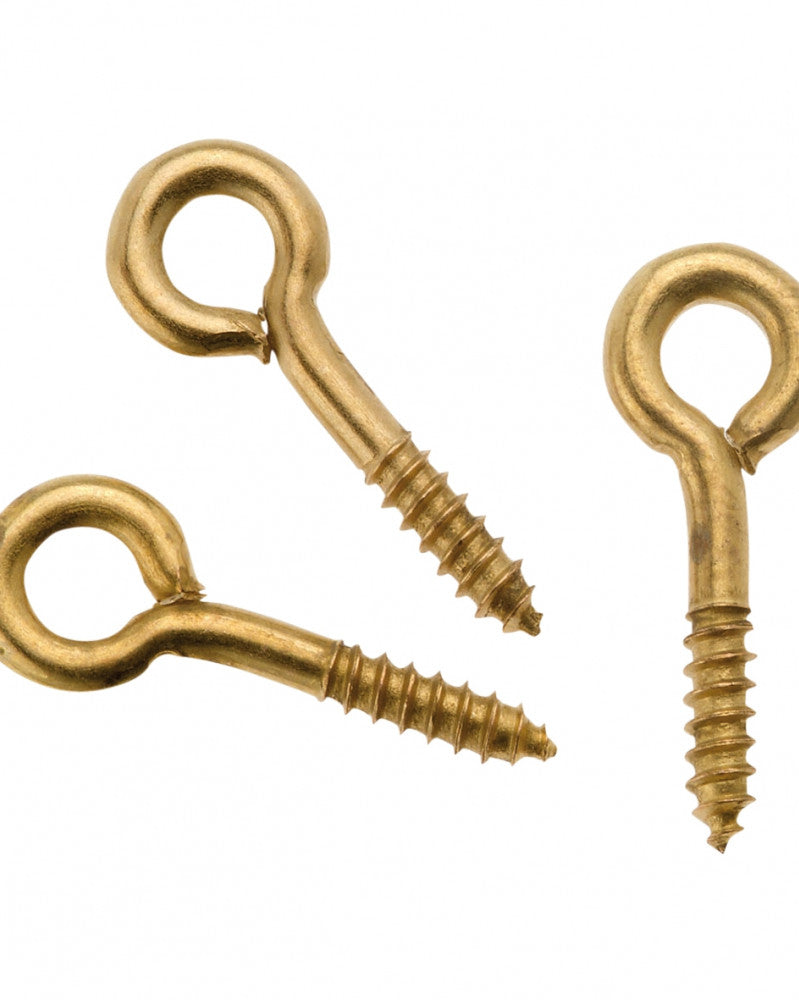 GLOREX Ringschrauben, vermessingt, geschlossen, 8 × 3 mm, Set à 24 Stk