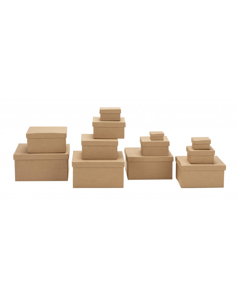 GLOREX Verpackungsbox, braun – 12 Stk.