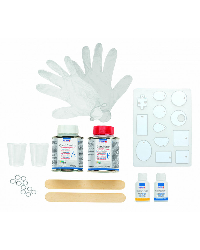 Glorex Crystal-Giessharz Starter-Set – 31 g, Komplettset, 1 Stück