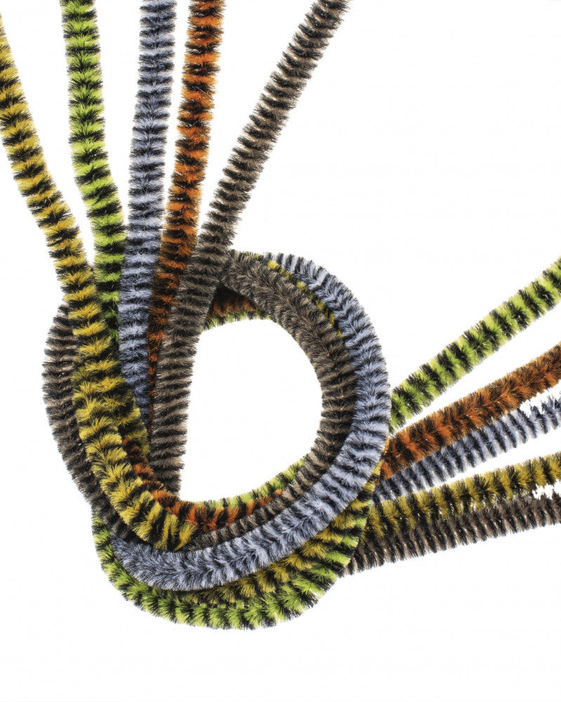 GLOREX Biegeplüsch, Chenilledraht, Mehrfarbig, Ø 8 mm × 50 cm, Set à 10