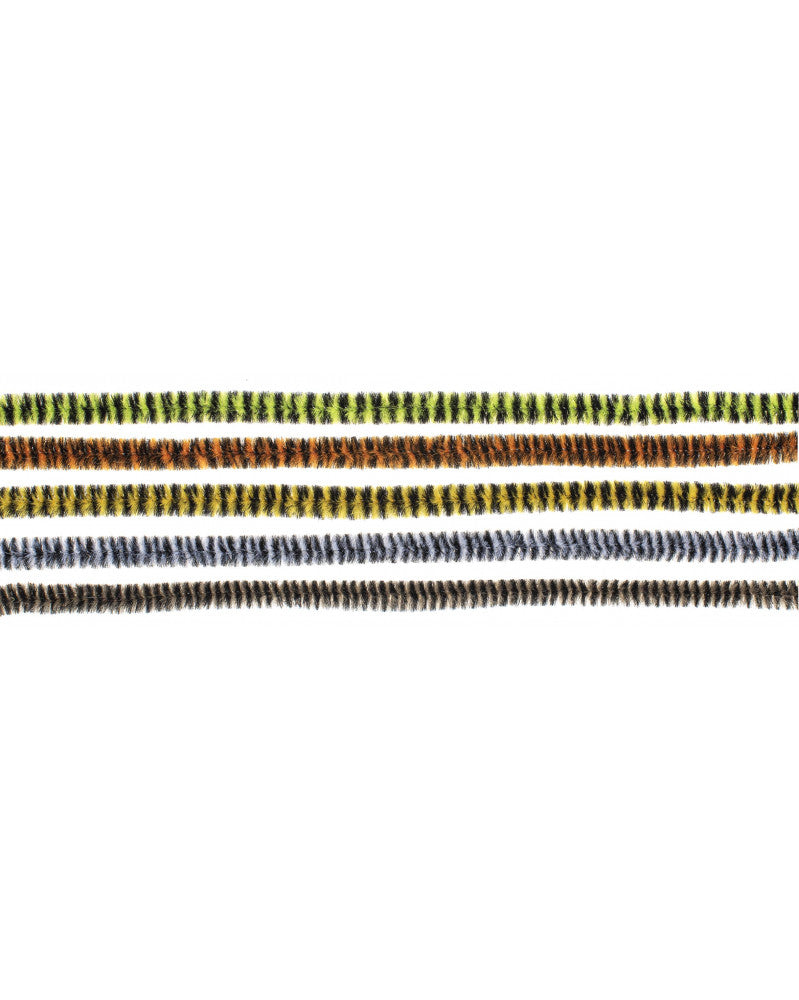 GLOREX Biegeplüsch, Chenilledraht, Mehrfarbig, Ø 8 mm × 50 cm, Set à 10