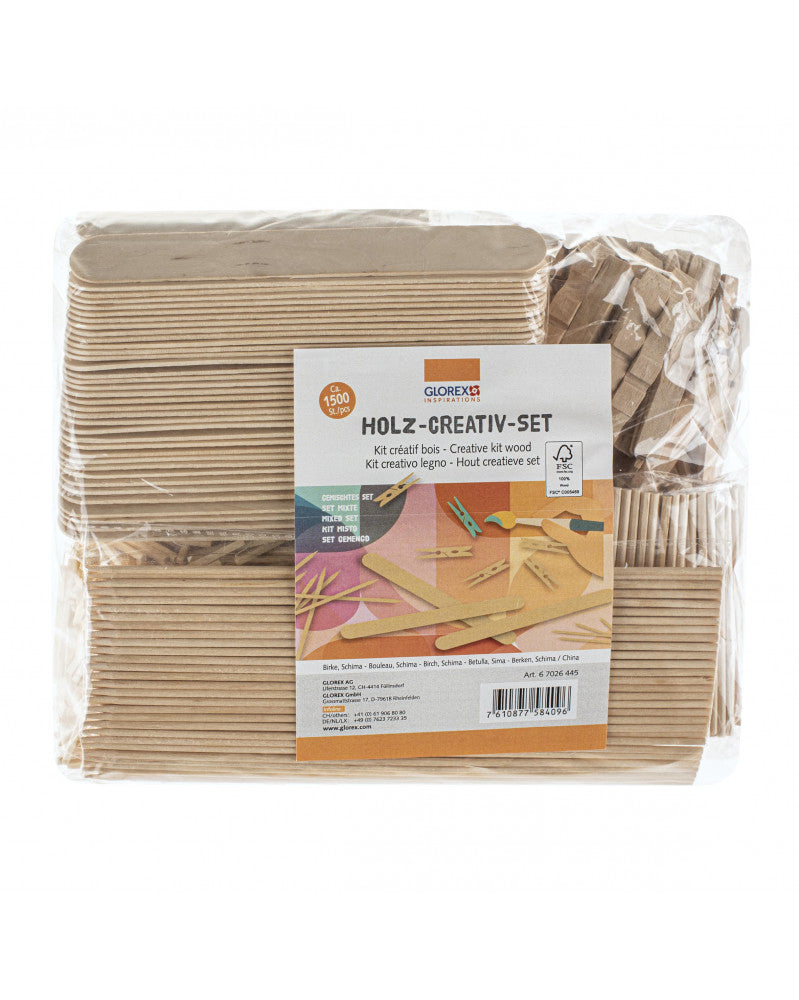 GLOREX Holz-Creativ-Set – 1500-teilig