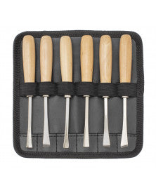 Glorex Tranchiermesser Set – 6-teilig, Holzgriff, Tragetasche