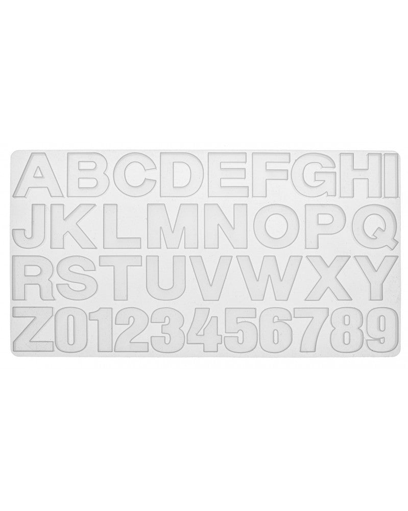 Glorex – Silikon-Form Buchstaben und Zahlen – 360 × 190 mm, 36 Stück