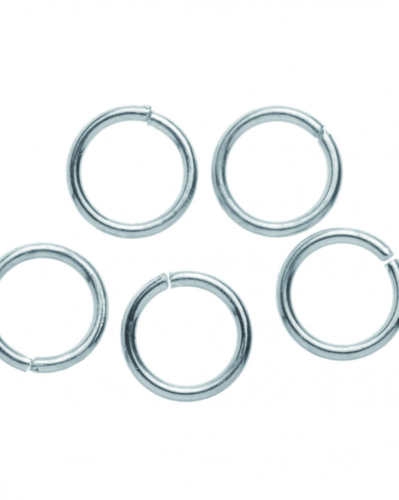 GLOREX Zwischenringe, Metall, Silber, Ø 8 mm, Breite 5,7 mm, Höhe 0,2 mm