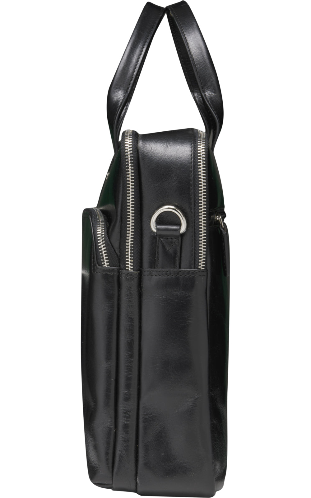 dbramante1928 Kronborg 2. Gen. Notebook-Tasche bis 16" – Leder, abnehmbarer Schultergurt – Schwarz