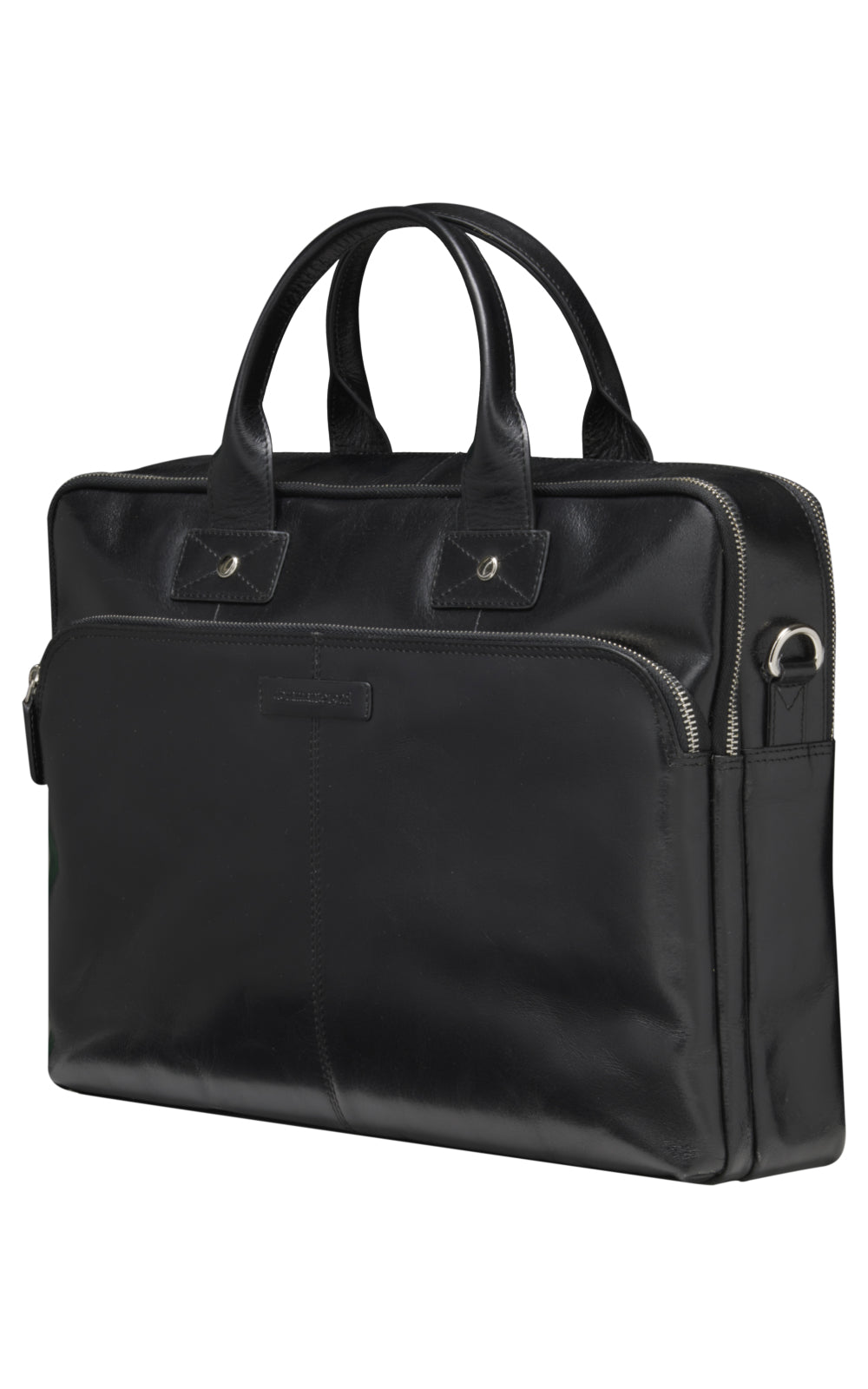 dbramante1928 Kronborg 2. Gen. Notebook-Tasche bis 16" – Leder, abnehmbarer Schultergurt – Schwarz