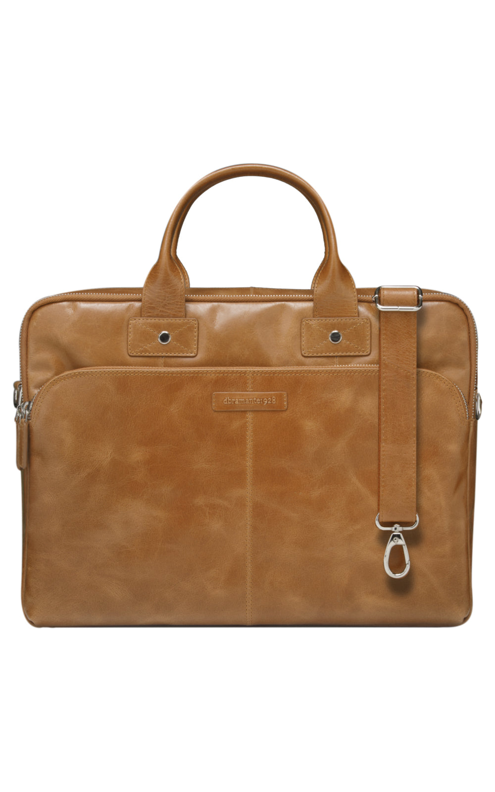 dbramante1928 Kronborg Notebook-Tasche bis 16" – Leder, abnehmbarer Schultergurt – Beige