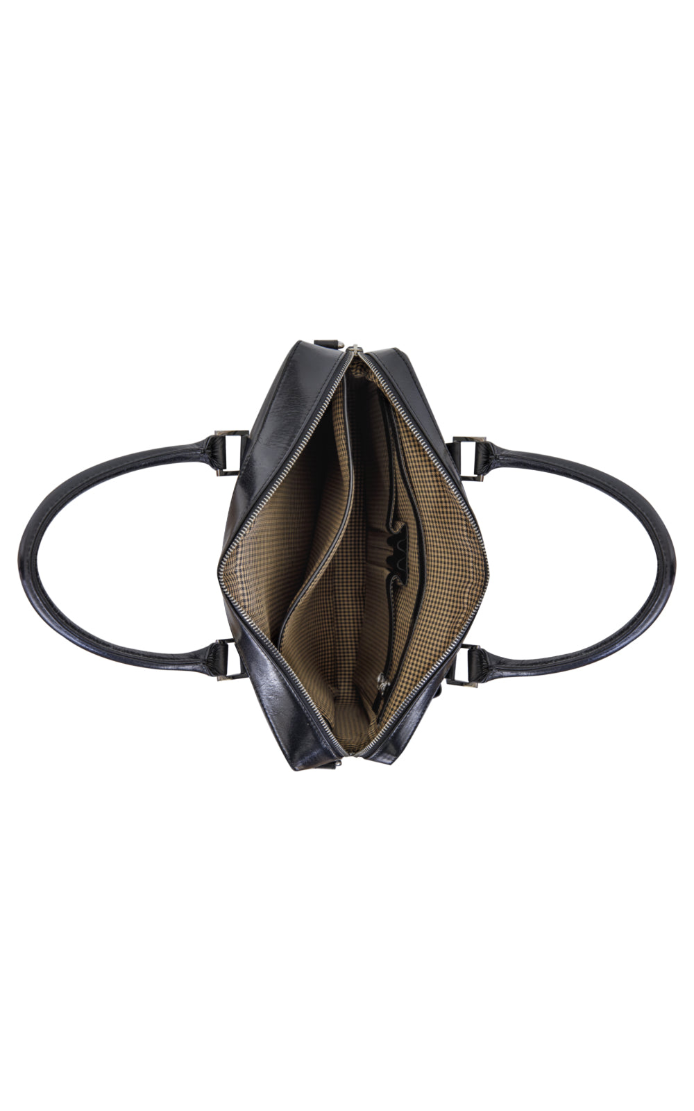 dbramante1928 Notebook-Tasche bis 14" – Vollnarbenleder, abnehmbarer Schultergurt – Schwarz