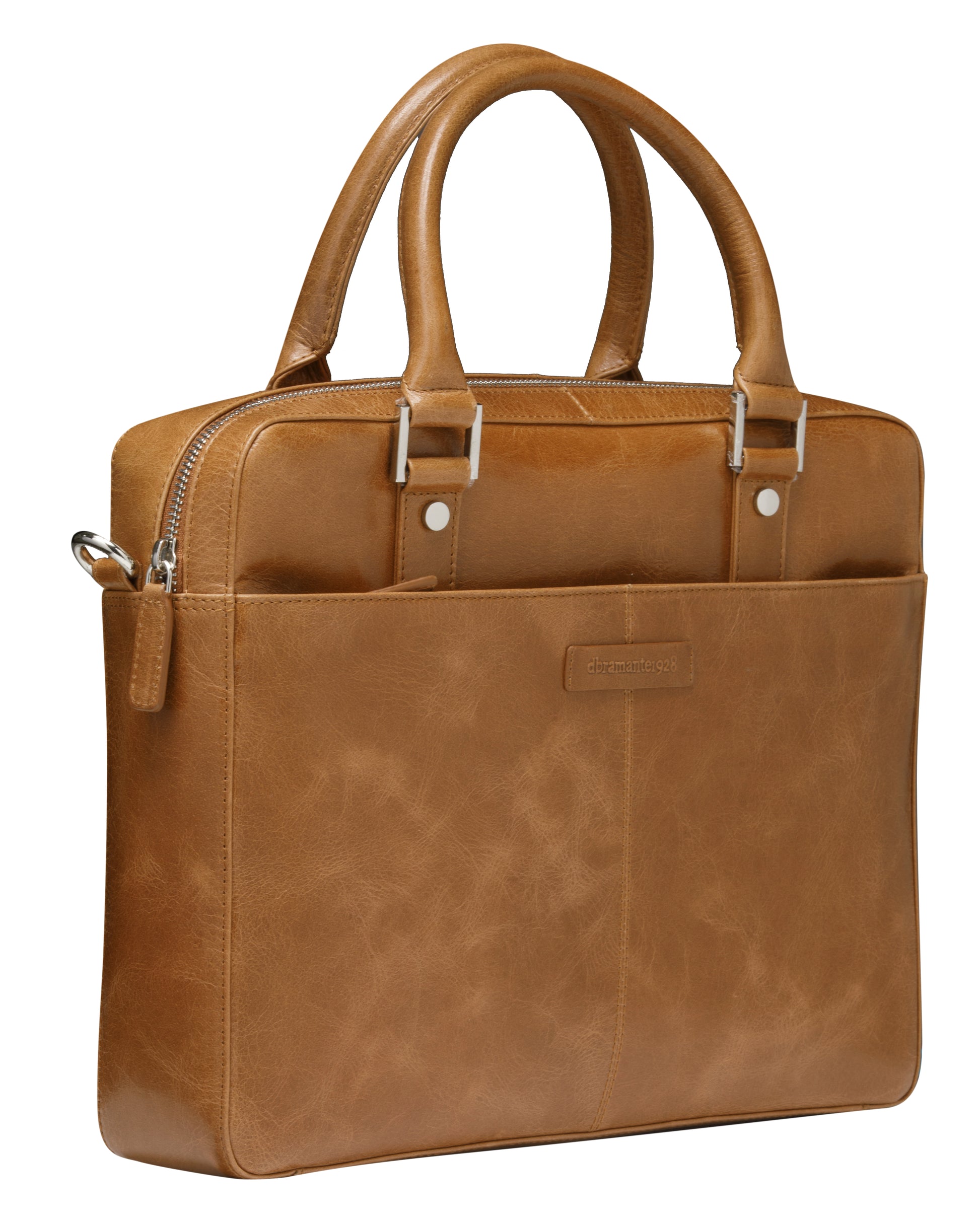 dbramante1928 Rosenborg Notebook-Tasche bis 16" – Vollnarbenleder, abnehmbarer Schultergurt – Beige