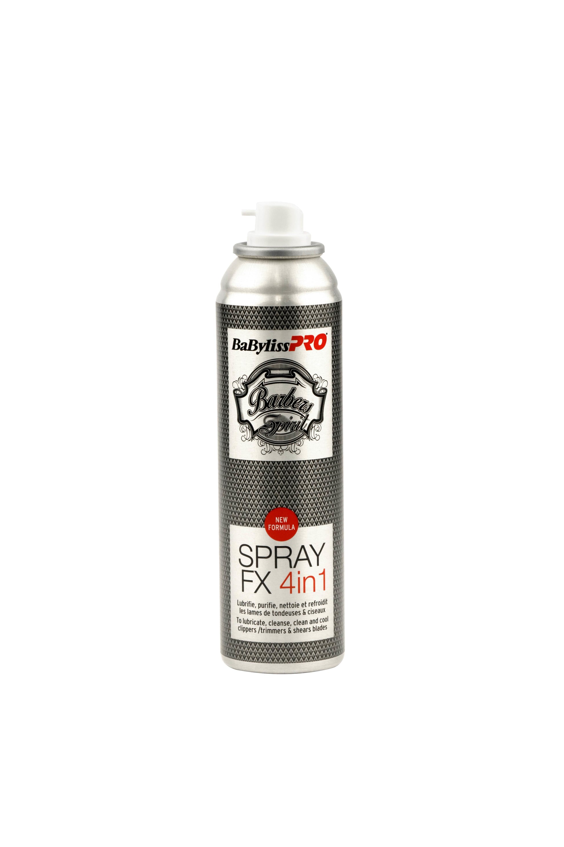 BaByliss Pro Spray FX 4in1 FX040290 Reinigungsspray für Haarschneidemaschinen/Trimmer/Scheren – Spray – 150 ml