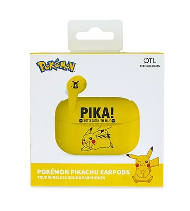OTL Technologies Pokémon Pikachu TWS In-Ear Kinderkopfhörer – Stereo, TWS, mit Ladecase, Gelb, BT 5.0