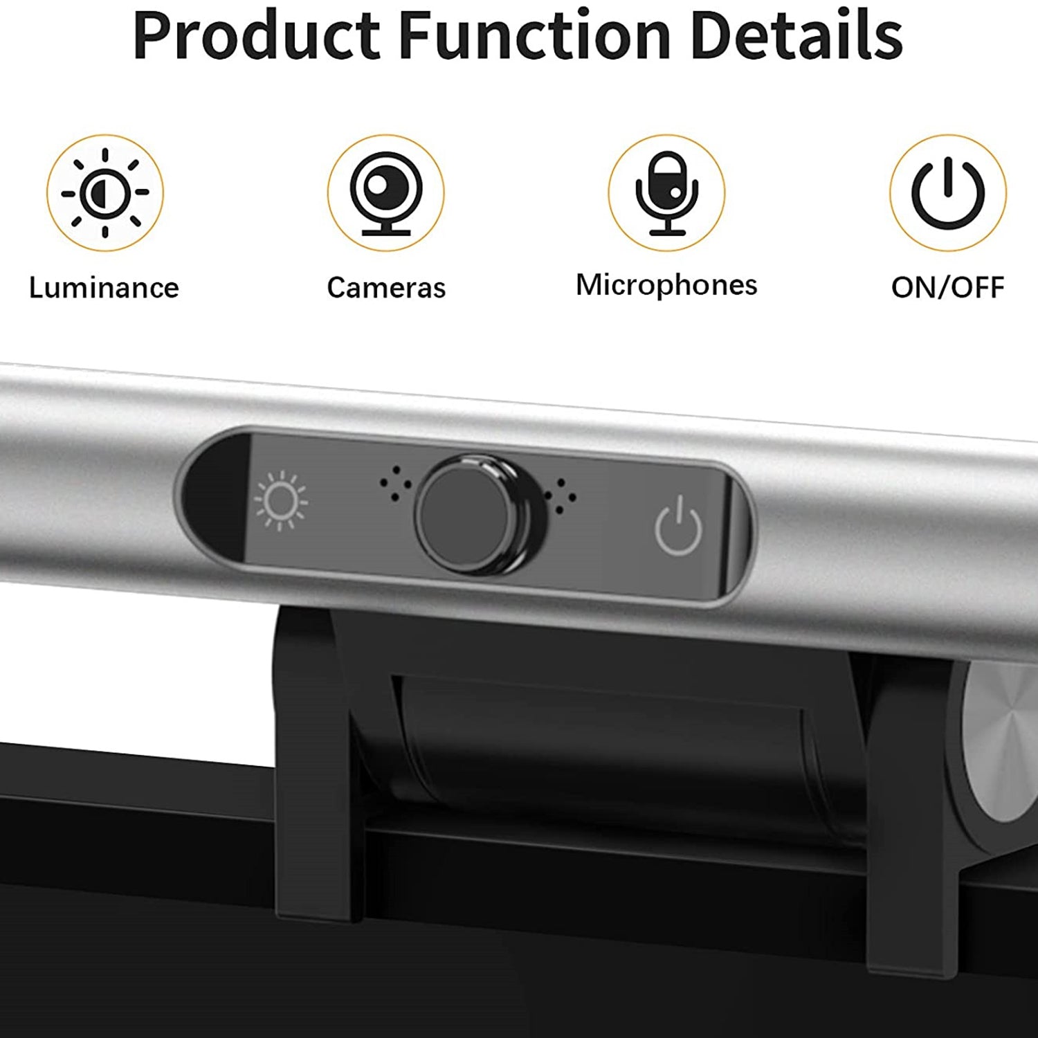 4smarts 2in1 LightBar – Webcam – Full HD 1080p, USB‑A, Schwarz