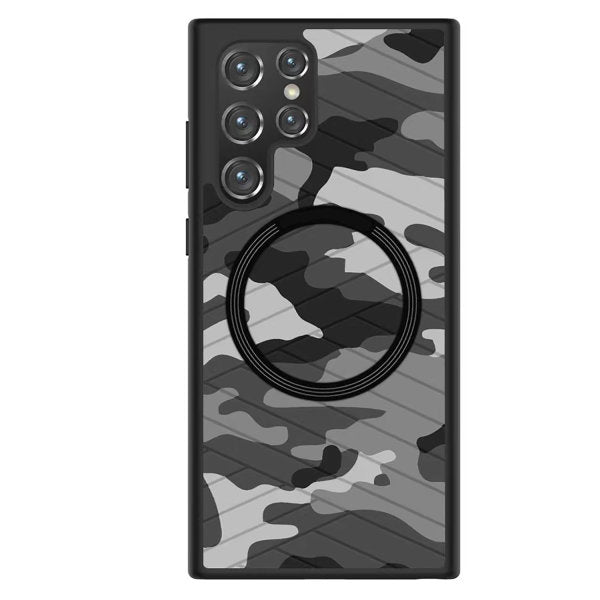 4smarts Jungle Backcover – für Samsung Galaxy S22, Kohlefaser, Grau, Camouflage