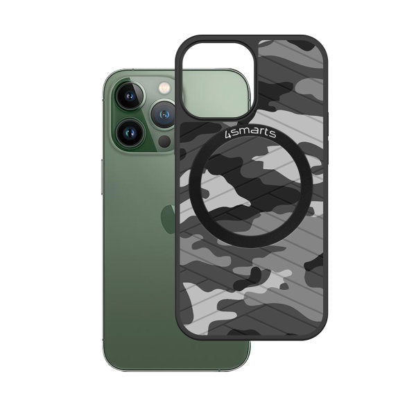 4smarts Backcover – für Apple iPhone 13 Pro – Camouflage – TPU/PC – stossdämpfend, kabelloses Laden