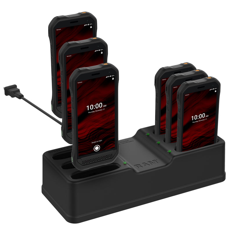RAM Mounts Ladestation, 6-fach, mit LED-Anzeige – für Kyocera DuraForce Ultra 5G E7110